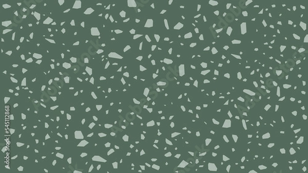 Fototapeta White Colors Cement Terrazzo for Designer Concrete Flooring Vector Seamless Pattern Texture on Green Background 06
