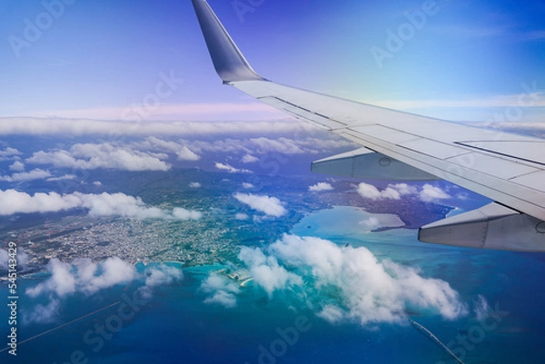 Obraz 沖縄県宮古島　飛行機からの風景