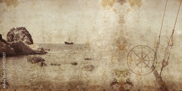 Obraz pirat grunge 2