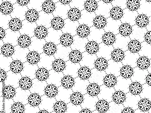 Fototapeta Ornament with elements of black and white colors.