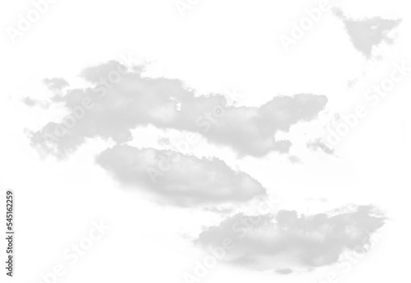 Obraz Isolated cutout of a cloud on a transparent background