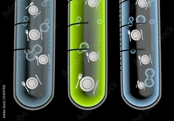Obraz restaurant icon  in three test glasses