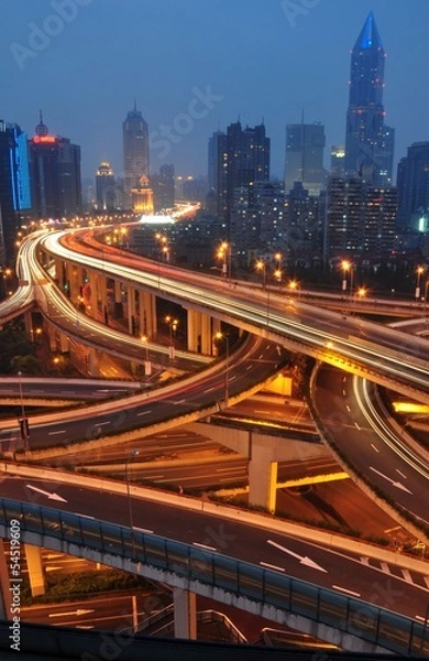 Obraz Stadtautobahn in Shanghai China