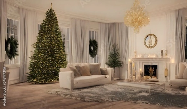 Fototapeta Christmas living room 