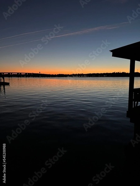 Fototapeta pier at sunset