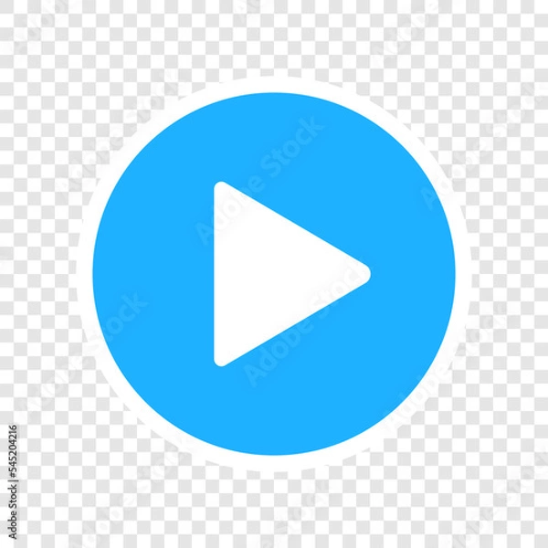 Fototapeta blue play button icon