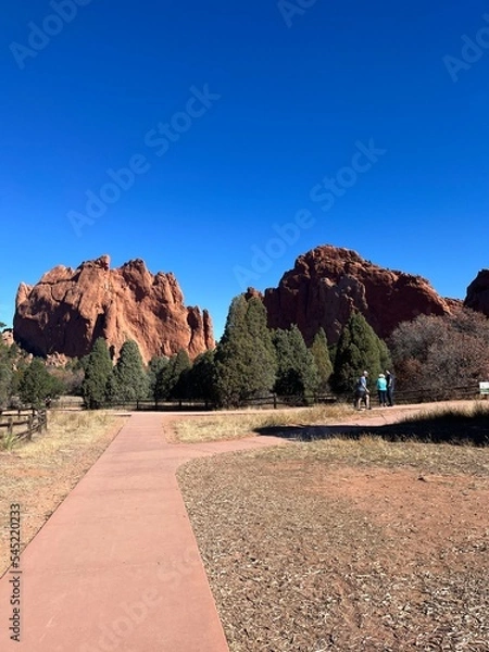 Fototapeta Hiking At Garden Of The Gods In Colorado Springs