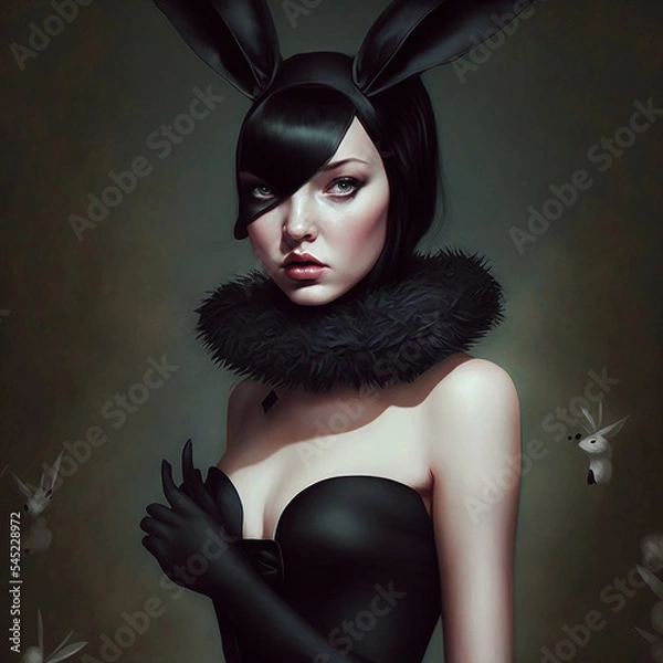 Fototapeta black rabbit 