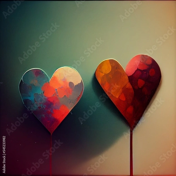 Obraz heart on a dark background