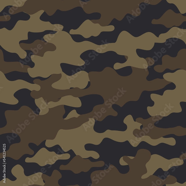 Fototapeta Camouflage design for textile and vinyl. Printing on clothes. Background for phone wallpaper. Forest clothing for camouflage. Hunting and fishing.
