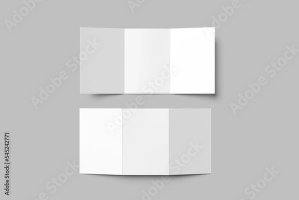 Obraz Minimalist a5 trifold brochure mockup