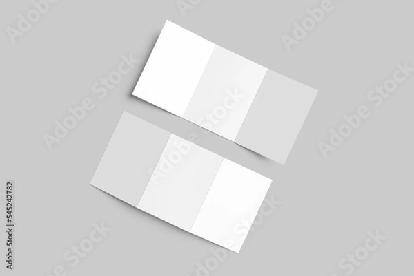 Obraz Minimalist a5 trifold brochure mockup