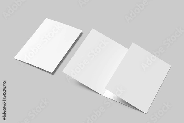 Obraz Minimalist a5 trifold brochure mockup