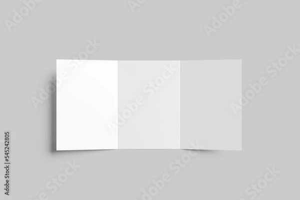 Obraz Minimalist a5 trifold brochure mockup