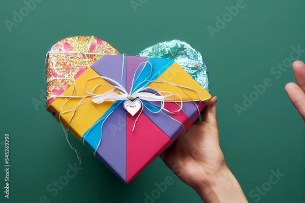 Obraz gift box in hand