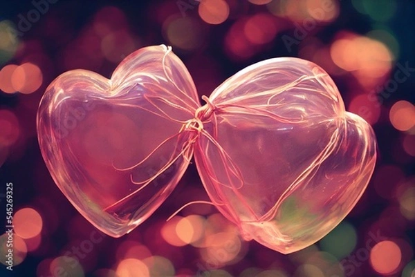 Obraz heart shaped lights