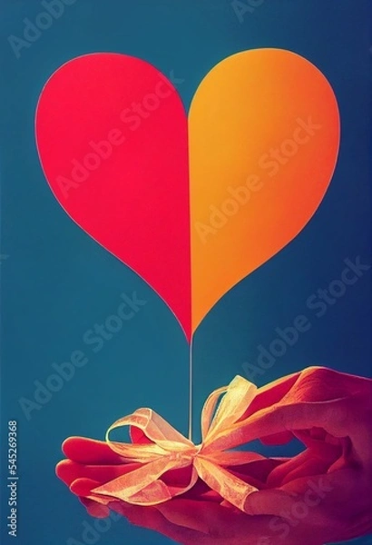 Obraz heart with ribbon