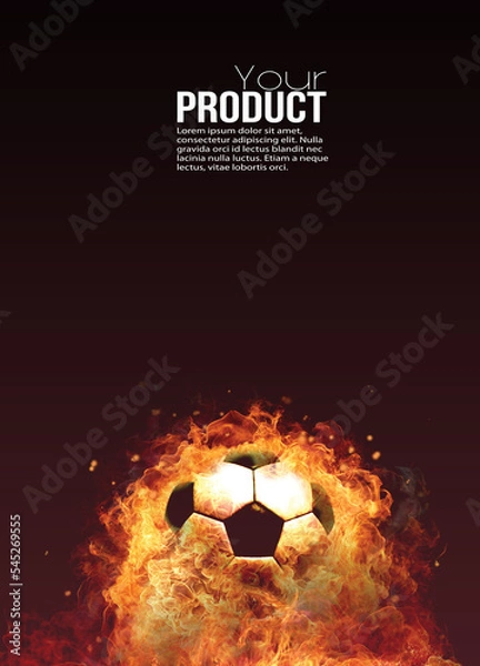 Obraz Soccer Ball on Fire.