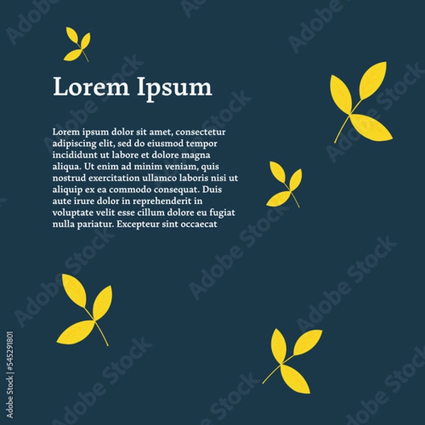 Fototapeta stylish picture with text and autumn leaves