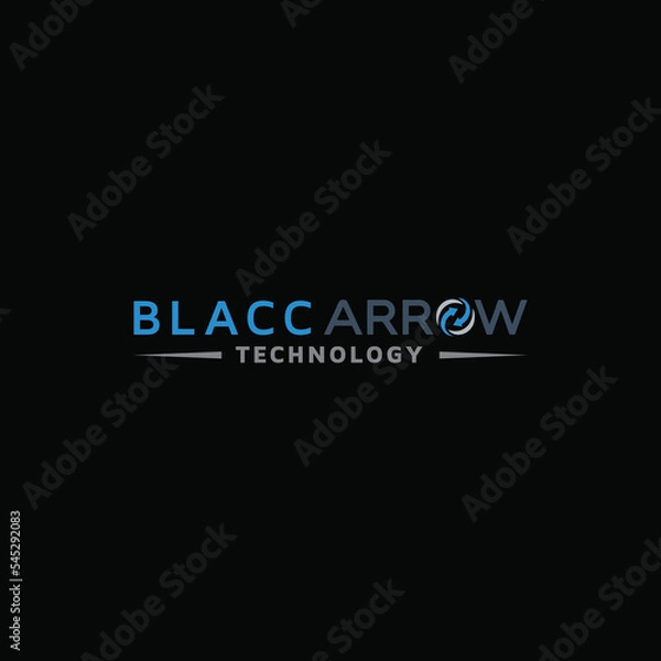 Fototapeta Arrow Technology vector logo design
