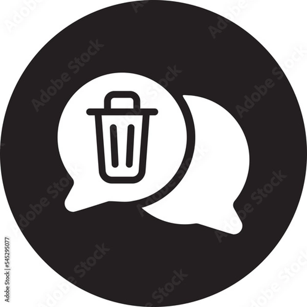 Fototapeta delete message glyph icon