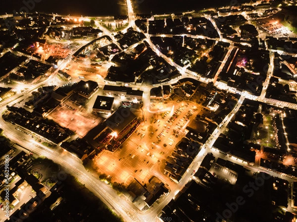 Obraz town at night, barnstaple