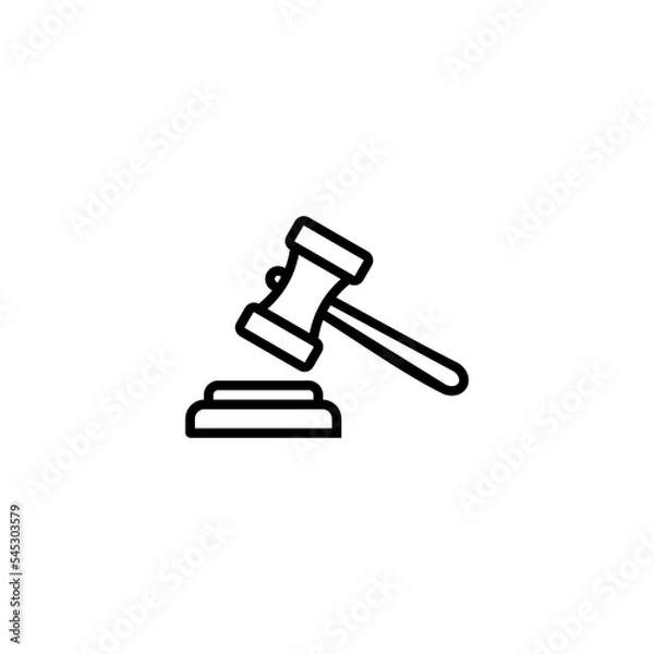 Obraz Gavel icon vector illustration. judge gavel sign and symbol. law icon. auction hammer