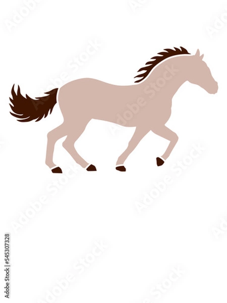 Obraz Design Rennendes Pferd Silhouette 