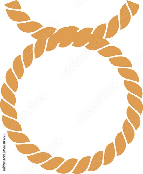 Obraz しめ縄　シンプル　円形