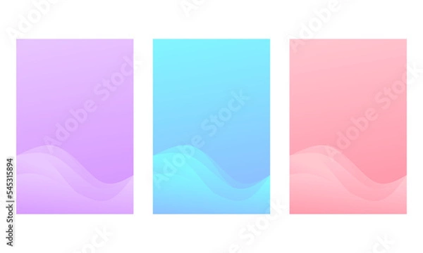 Fototapeta Set of Abstract wave background for poster, flyer etc