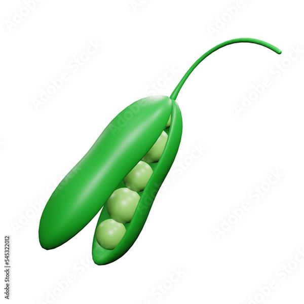 Fototapeta PNG 3d rendering of peas vegetable for your content asset needs