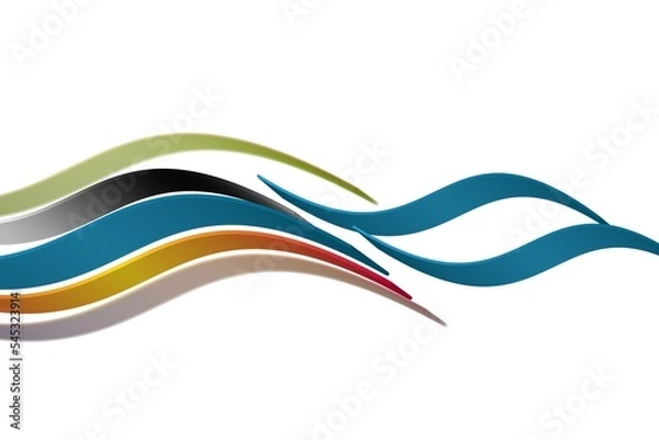 Fototapeta Colorful abstract background with stripes and waves