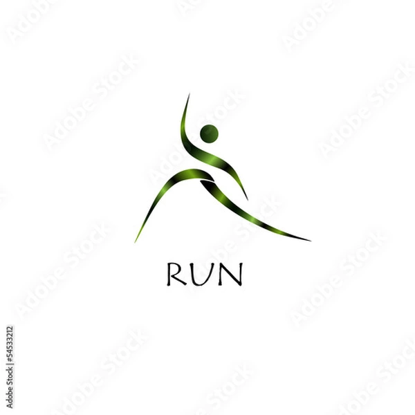 Fototapeta бег, спорт, логотип
