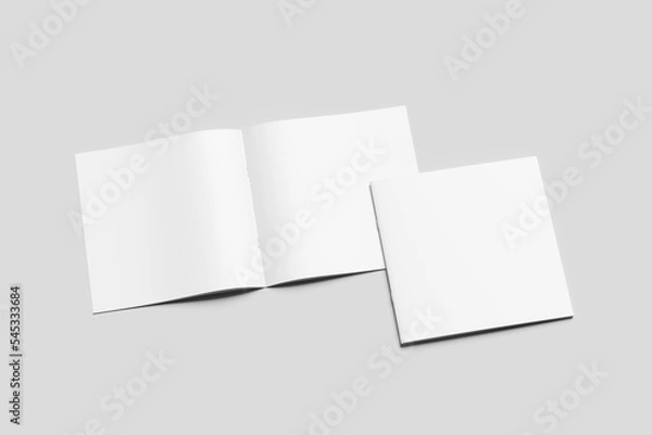 Fototapeta Blank Square Brouchure Mockup