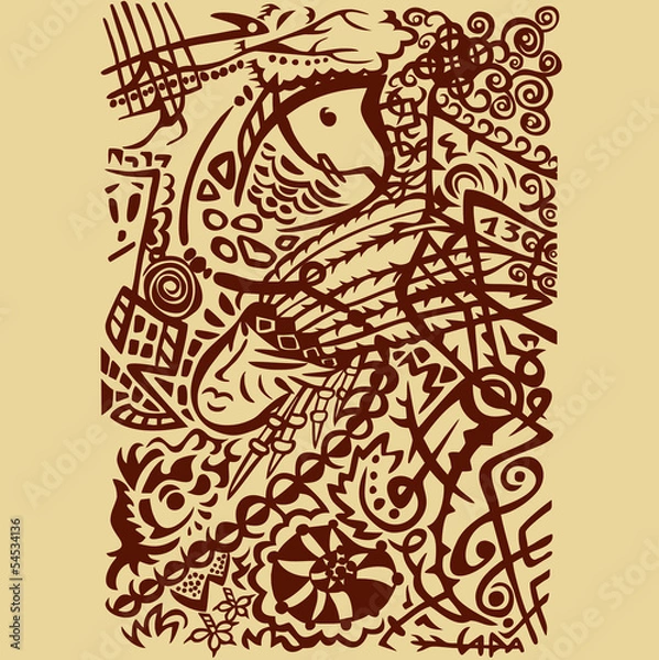 Fototapeta The abstract  pattern.