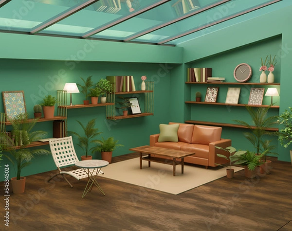 Obraz ボタニカルな部屋 3d render