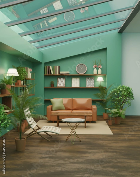 Obraz ボタニカルな部屋 3d render