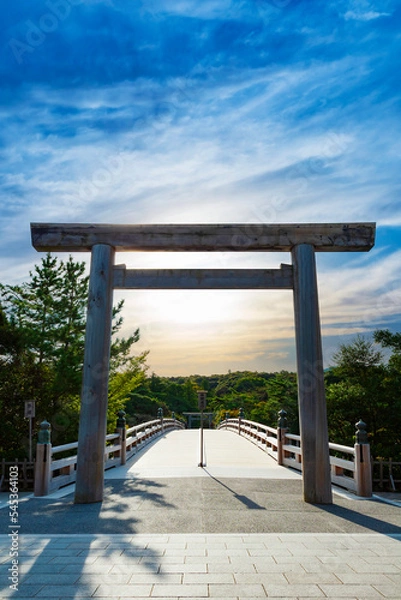 Obraz 【三重県】伊勢神宮 宇治橋の夜明け
