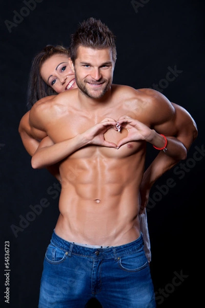 Fototapeta Young couple in love