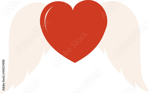 Obraz A heart with cupid's wings