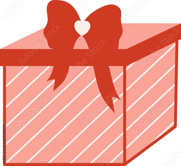 Obraz Valentine's Day gift box with a bow 