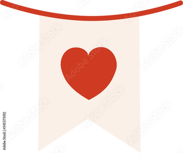 Obraz Flag with a heart
