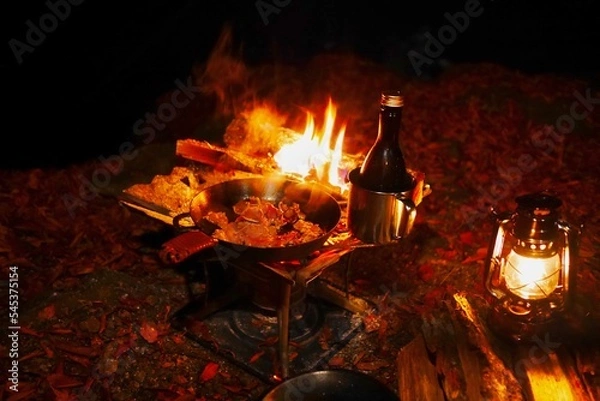 Obraz fire in the fireplace