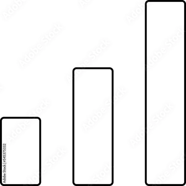 Obraz Vector image of progress. Three progressive columns.