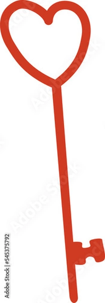 Obraz Heart shaped key