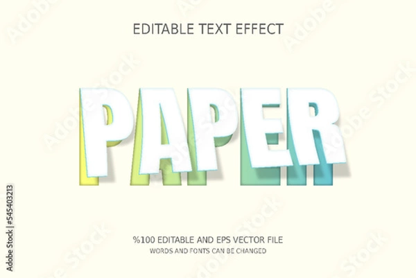 Obraz Editable Paper Text Effect