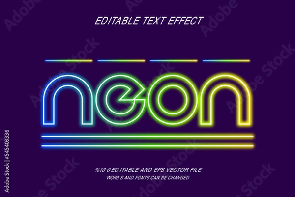 Obraz Editable NeonText Effect