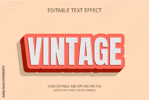 Obraz Editable Vintage Text Effect