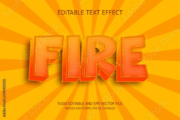 Obraz Editable Fire Text Effect