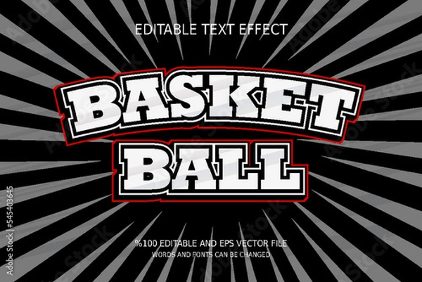 Obraz Editable Basketball Text Effect